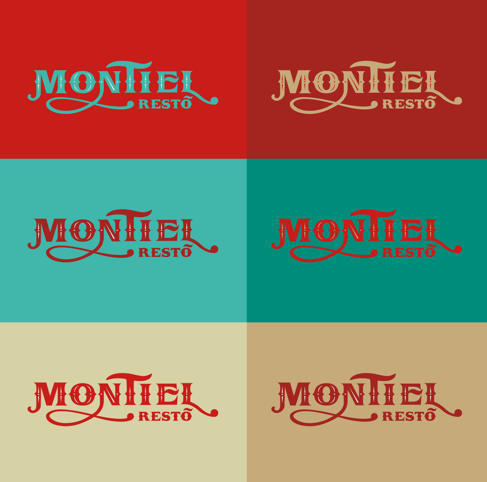 logo inspirado en el filete porteño con paleta de color vintage